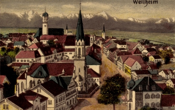 Ak Wellheim in Oberbayern, Gesamtansicht