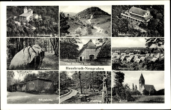 PC Hamburg Harburg Hausbruch Neugraben, Falkenberg, Heideburg, church, Karlstein, Sennhütte