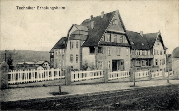 Postcard Sondershausen in the Kyffhäuserkreis Thuringia, technicians' rest home