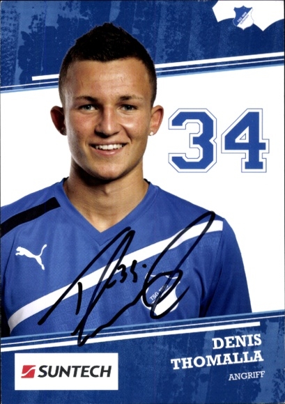 Autogrammkarte Fußballer Denis Thomalla, TSG 1899 Hoffenheim, Autogramm
