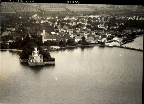 Ak Langenargen am Bodensee, Fliegeraufnahme