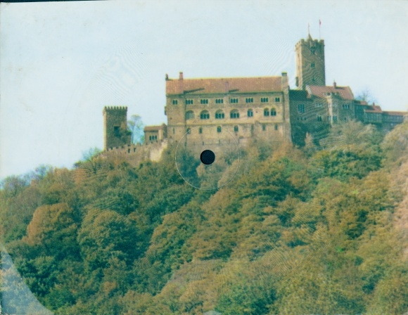 Record giant Postcard Lutherstadt Eisenach in Thuringia, Wartburg