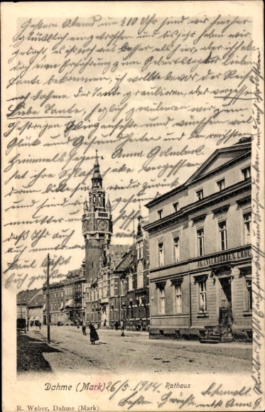 Postcard Dahme in der Mark, Town Hall