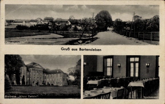 Ak Bartensleben Sachsen Anhalt, Kurheim Klara Zetkin, Speisesaal