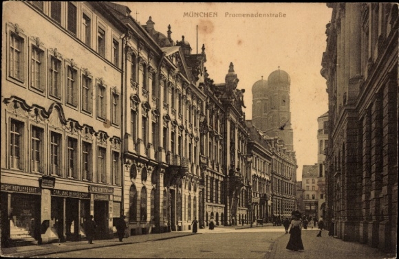 KP Monachium, Promenadenstraße, Frauenkirche, sklepy