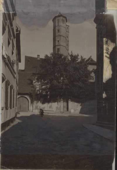 Original photo Schweinfurt, shot tower, around 1900