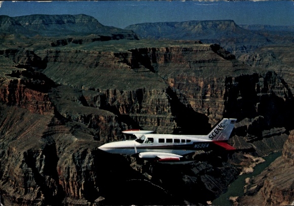 Postcard passenger plane Scenic Airlines, Las Vegas Nevada, Grand Canyon