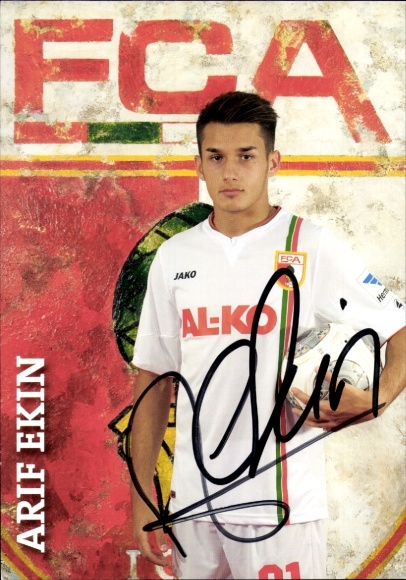 Autogrammkarte Fußballer Arif Ekin, FC Augsburg, Autogramm