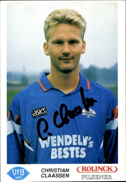 Autogrammkarte Fußballer Christian Claassen, VfB Oldenburg, Autogramm