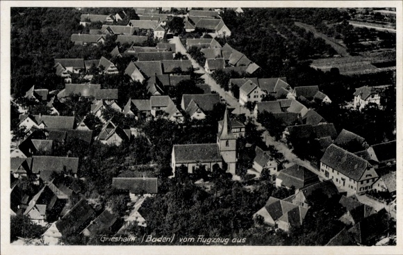 Postcard Griesheim Offenburg in Baden Black Forest, aerial photograph