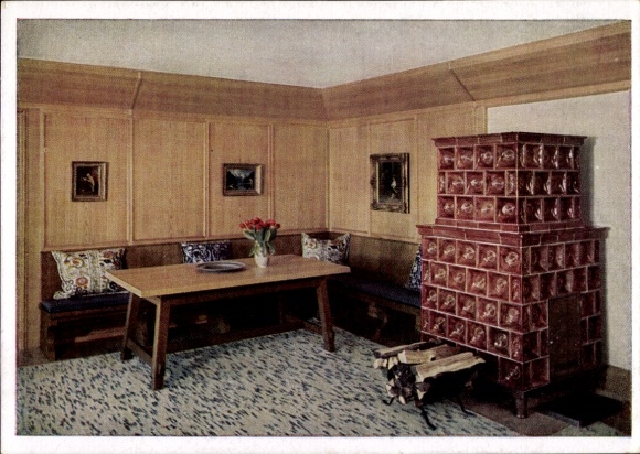 Ak Obersalzberg Berchtesgaden in Oberbayern, Berghof Wachenfeld, Wohnraum
