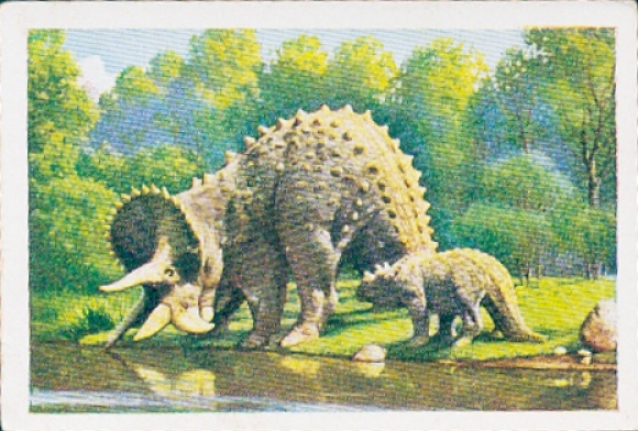 Collector's picture The colorful world, giants of the prehistoric times, Triceratops