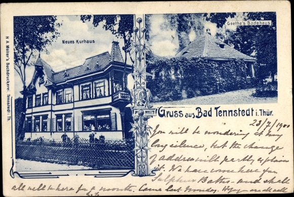 PC Bad Tennstedt in Thuringia, Goethe&#39;s bath house, new spa house