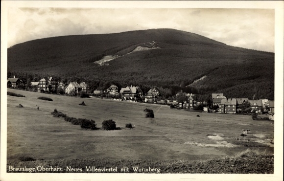 Postcard Braunlage in the Harz, Braunlage Oberharz, New Villa District, Wurmberg