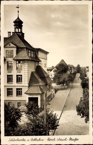 Ak Trzcianka Schönlanke an der Ostbahn Posen, Horst Wessel Straße