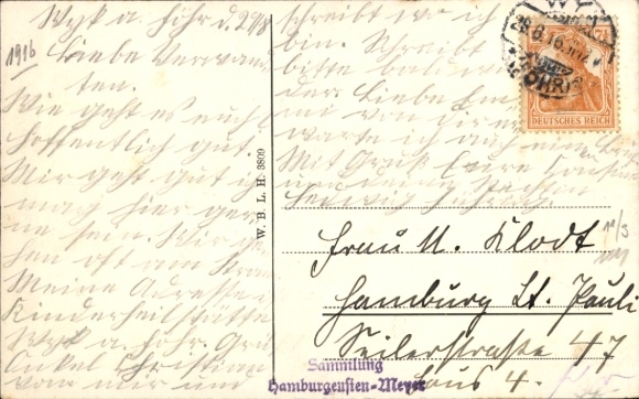 Postcard Hamburg Mitte Hamm, Horner Weg