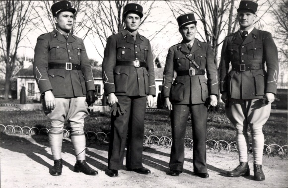 Photo Elève Officier de Réserve, Borderie, Villeval, Olland, Kubel, St Maixent January 1940