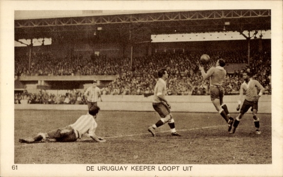 Postcard Amsterdam Olympic Games 1928, Football, Uruguay