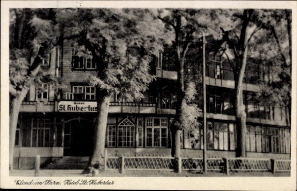 Ak Elend Oberharz am Brocken, Hotel St. Hubertus