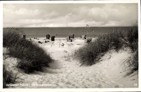 Postcard Ostseebad Prerow on the Darß, dune view