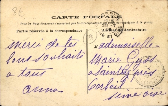 Postcard Jouy and Josas Yvelines, former residence of Canrobert