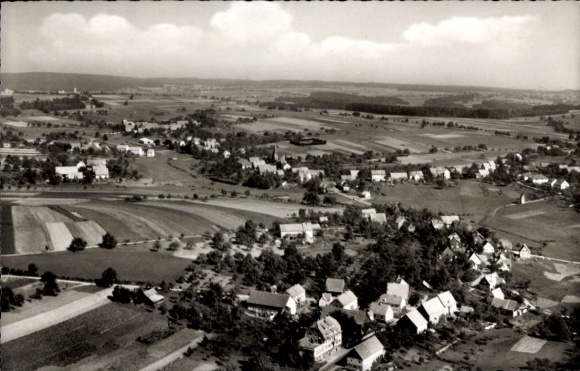 Postcard Unterdielbach Eberbach am Neckar Odenwald Baden, landscape photograph, wide fields and villages,