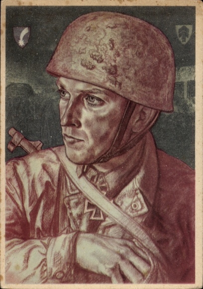 Künstler Ak Willrich, Wolfgang, Fallschirmjäger Hauptmann Witzig, Ritterkreuzträger, VDA P1 R10 Nr 5