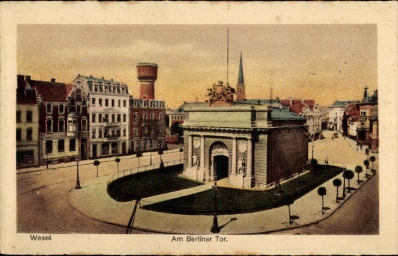 Ak Wesel am Niederrhein, Am Berliner Tor,  Architektur, Stadtansicht