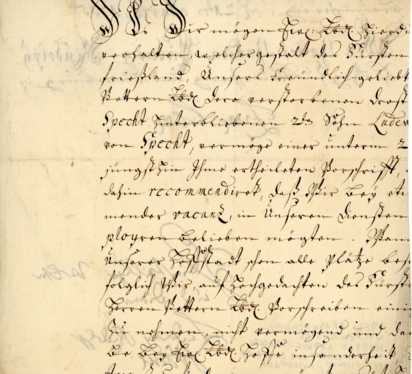 Letter excerpt autograph Duke Ludwig Rudolph of Brunswick and Lüneburg, 1715