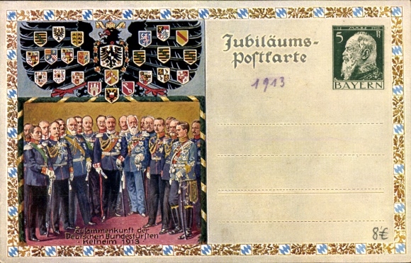 Postal stationery Postcard Kelheim an der Donau, Befreiungshalle, 50th anniversary of the opening, PP 27 D 39