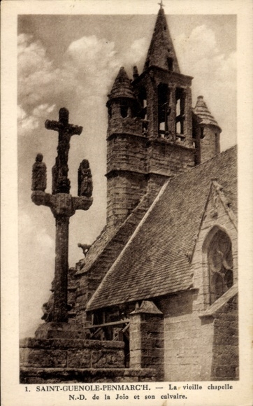 Postcard Saint Guénolé Penmarch Finistère, Old Chapel