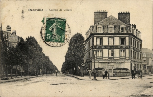 CPA Deauville La Plage Fleurie Calvados, Avenue de Villers, Hotel de l'Europe