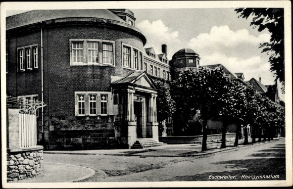 Postcard Eschweiler North Rhine Westphalia, Realgymnasium
