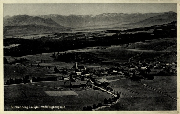 Ak Buchenberg im Oberallgäu, Luftaufnahme