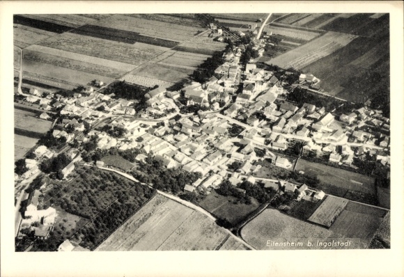 Postcard Eitensheim Eichstätt in Upper Bavaria, aerial photograph
