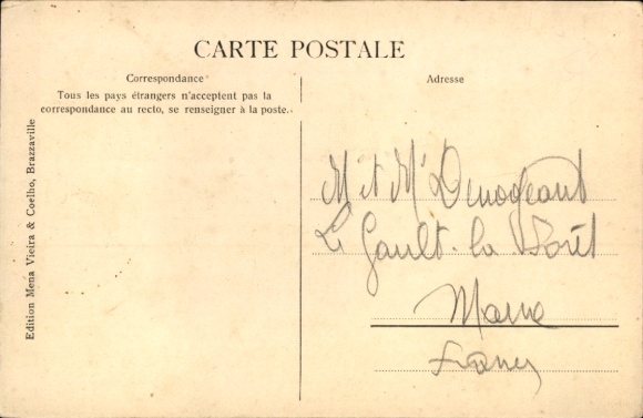 Postcard Kinshasa DR Congo Zaire, railway station
