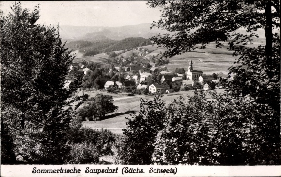 foto Ak Saupsdorf Sebnitz Saksisch Zwitserland, stadszicht