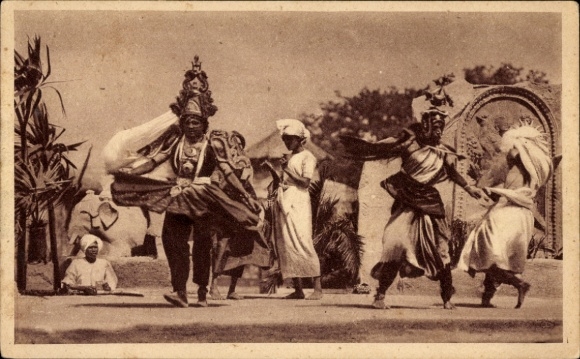 Postcard Hamburg Eimsbüttel Stellingen, Carl Hagenbeck's Zoo, Völkerschau Dancers