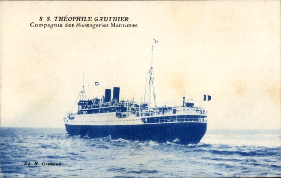 Ak Paquebot SS Théophile Gauthier, Berichten Maritieme Zaken