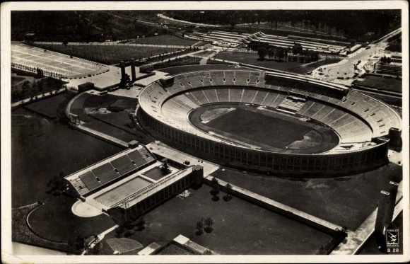 PC Berlin Charlottenburg Westend, Reichssportfeld, Olympic Stadium, aerial photo