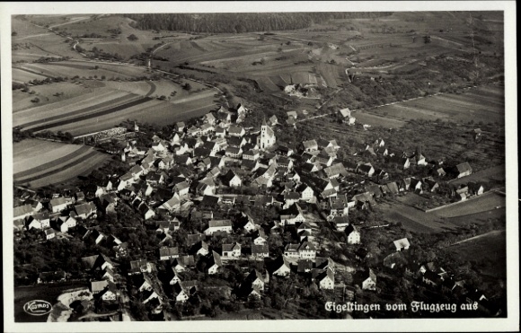 Ak Eigeltingen im Hegau Baden, Luftaufnahme