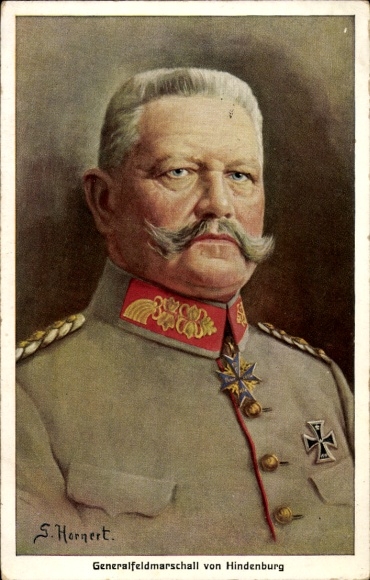 Künstler Ak Hornert, G., Generalfeldmarschall Paul von Hindenburg, Portrait