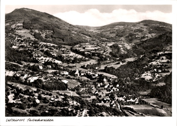 Postcard Sasbachwalden in the Black Forest, aerial photograph