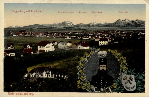 Postcard Unter Peissenberg Peißenberg in Upper Bavaria, Guggenberg with Postkeller, general view
