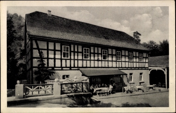 Postcard Eisenberg in Thuringia, Waldhaus Naupoldsmühle