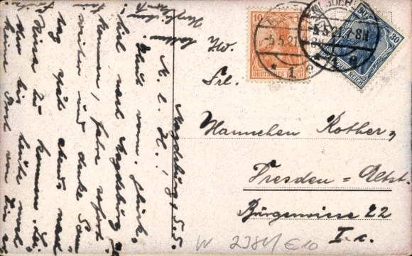 Artist Postcard Sønderborg Sonderburg Denmark, Schleswig plebiscite area, location