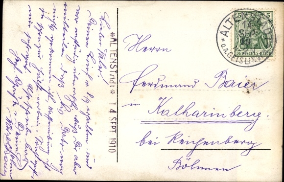 Photo Postcard Man in cylinder in front of the door, portrait, coat, suit