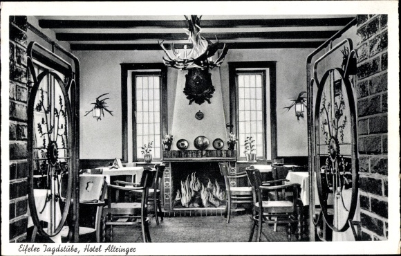 Ak Sinspelt in der Eifel, Hotel Altringer, Eifeler Jagdstube