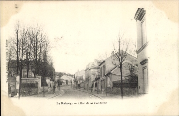 Ak Le Raincy Seine Saint Denis, Allee de la Fontaine