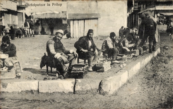 Postcard Prilep Macedonia, Bootblack